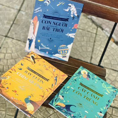 Combo 3 cuốn TUNG CÁNH TRONG KHÔNG TRUNG (Cất cánh cùng côn trùng - Bay lượn với chim muông - Con người chinh phục bầu trời) - Beauty of Science – Keng dịch - NXB Kim Đồng (bìa mềm - in màu toàn bộ)