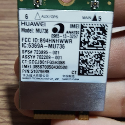 Card WWAN 3G HP Huawei Model MU736 (Hs3110) dùng cho laptop  820 G1,840 G1, 850 G1,Folio 9480M - Hàng nhập khẩu