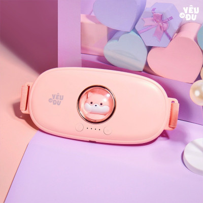 Máy massage chườm nóng giảm   bụng kinh nguyệt, Đai matxa tan mỡ bụng làm ấm nhiệt hồng ngoại rung tan mỡ toàn thân