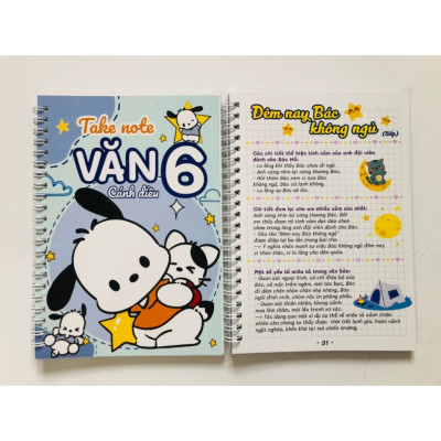 Sách Takenote lớp 6: Toán + Văn Cánh Diều + Tiếng Anh 3-12 khổ A5 (Phiên Bản Mới Nhất)