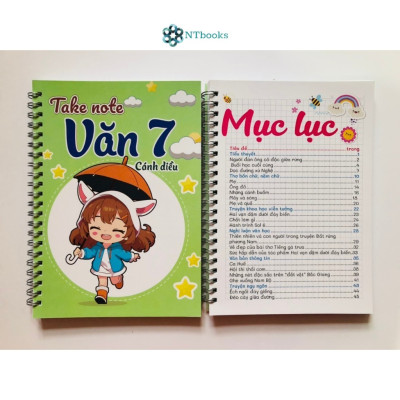 Sách Takenote lớp 7: Toán + Văn Cánh Diều + Tiếng Anh 3-12 khổ A5 (Phiên Bản Mới Nhất)