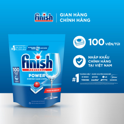 Combo Finish nâng cấp: Túi 100 Viên Rửa Bát Everyday Shine All In 1 Max + Nước Làm Bóng Finish 500ml + Dung Dịch Vệ Sinh Máy 250ml