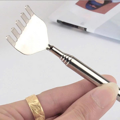 Combo 5 Cây gãi lưng inox bàn tay inox gãi lưng gấp gọn có thể điều chỉnh độ dài đến 50cm Massage Máy Massage