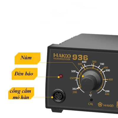 Mỏ Hàn Thiếc Hako 936 220V – Trạm Hàn Điều Chỉnh Nhiệt 200–480°C, Lên Nhiệt Nhanh, Bền Bỉ