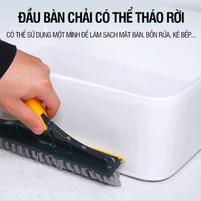 Combo Dọn Nhà 4 Món : Chổi Chà Cọ Nhà Vệ Sinh + Chổi Quét Trần Nhà + Bàn Chải Khe Hở Góc Cạnh + Khăn Lau Xe Ô Tô Cao Cấp