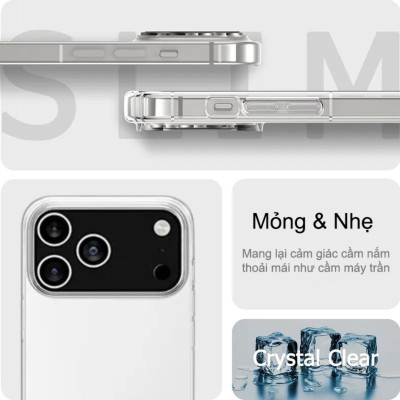 ốp lưng chống sốc trong suốt cho iPhone 17 Pro Max / 17 Air / 17 Pro / 17 hiệu Likgus Lin - Chống sốc 2m, túi khí ẩn 4 góc, chống va đập, độ trong full HD - Hàng nhập khẩu