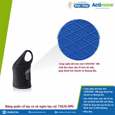 Băng quấn cổ tay có xỏ ngón tay cái 75626-SPO Actimove Wrist Support