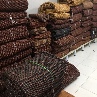 Chiếu Hạt Gỗ Hương Mộc Cao Cấp - Kích Thước 1,6mx2m hạt 1.6cm ( video , hình thật ) 