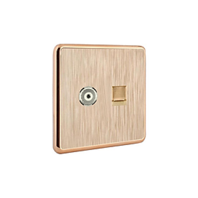 CÔNG TẮC CÁP TIVI VÀ ĐIỆN THOẠI  87580 AKKO STAR   - HÀNG CHÍNH HÃNG