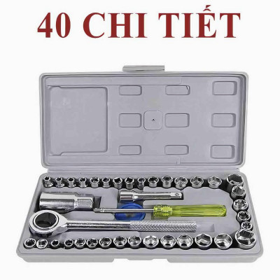 Bộ dụng cụ sữa chữa KG707 mở bulong ốc vít ô tô, xe máy 40 món chi tiết chuyên dụng - Hàng chính hãng 
