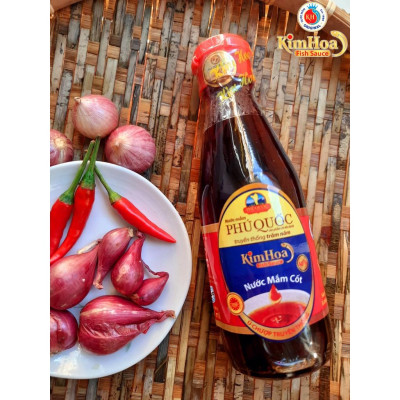 Nước Mắm Cốt Kim Hoa Phú Quốc 40 độ đạm Hộp 180ml - Hộp 6 chai - mỗi chai 180ml