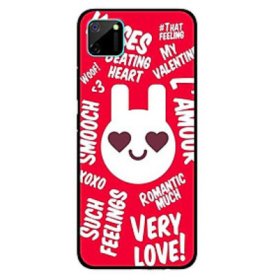 Ốp lưng dành cho Realme C11 mẫu Thỏ LOVE Đỏ