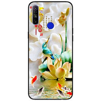 Ốp lưng dành cho Realme C3 mẫu Chim Hoa TRắng