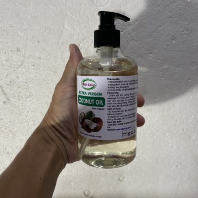 DẦU DỪA HỮU CƠ ÉP LẠNH - RICH COCO – EXTRA VIRGIN COCONUT OIL – CHAI 500ml