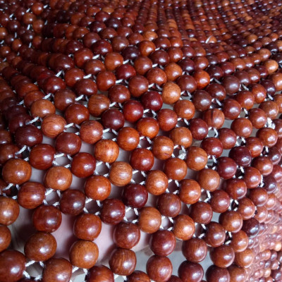 Chiếu Hạt Gỗ Hương Đỏ Cao Cấp - Kích Thước 2,2mx2m hạt 1.2cm ( video , hình thật )