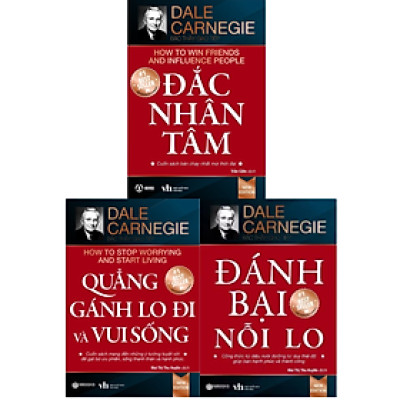 Combo Đắc Nhân Tâm + Quẳng Gánh Lo Đi Và Vui Sống + Đánh Bại Nỗi Lo (Sbooks) (Bộ 3 Cuốn)