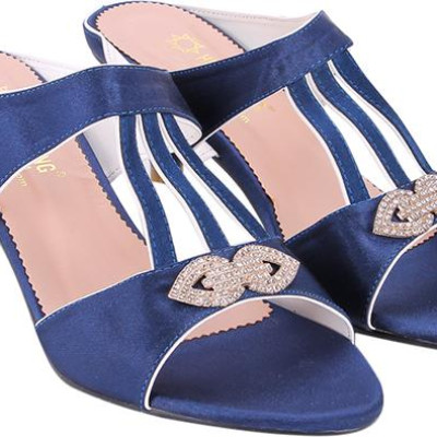 Dép Nữ Cao Gót Huy Hoàng HT7050 - Xanh