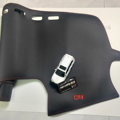 Thảm Taplo Xe Honda City 2021-2023 loại da dày cao cấp 3 lớp chống trượt Da Carbon đen