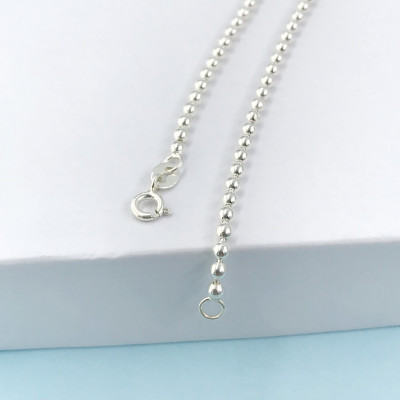 Dây Chuyền  Vòng Cổ Bạc Ta Nguyên Chất S99  Bi Trơn Bền Đẹp Không Xi Mạ Bạc Hiểu Minh DTE060