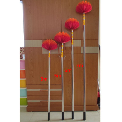 Chổi Quét Trần Nhà Mạng Nhện KUNBE Kèm Sào Inox Rút Gọn Nhiều Độ Dài 3/5/6/7m