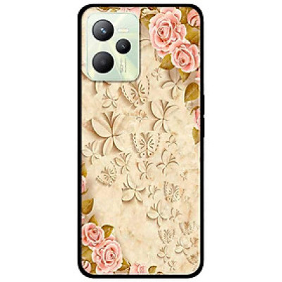 Ốp lưng dành cho Realme C35 - Realme Narzo 50A Prime mẫu Hoa Hồng Lá Vàng