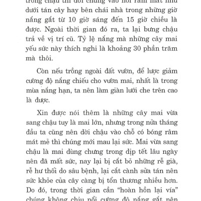 Trồng Mai - Kỹ Thuật Bón Tưới, Phòng Trừ Sâu Rầy, Bệnh Hại
