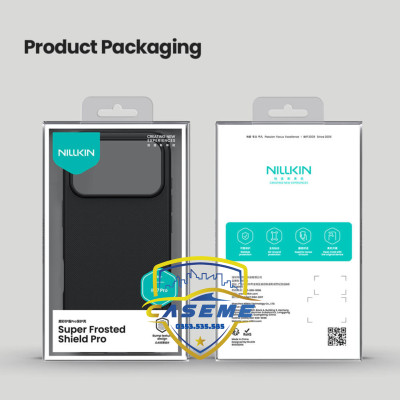 Ốp lưng dành cho iPhone 17 Pro Nillkin Super Frosted Shield Pro Matte dạng sần - Hàng chính hãng