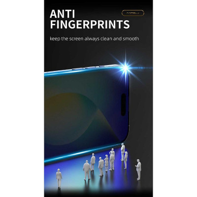 Kính cường lực chống chói chống vân tay MIPOW KINGBULL 2.5D HD Anti-Glare Premium cao cấp cho iPhone 15 ProMax | 15 Pro | 15 Plus | 15 Hàng chính hãng