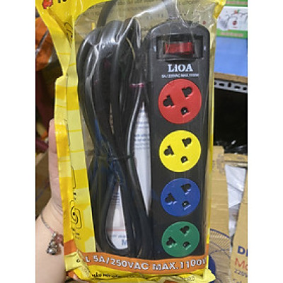 Ổ cắm có dây - Ổ điện an toàn - Ổ cắm điện đa năng - Ổ cắm điện Lioa ( 4 - 6 - 10 ổ cắm ) dây 5m và 3m Lioa - hàng chính hãng cao cấp