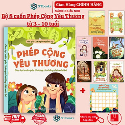 Sách - Phép Cộng Yêu Thương - Boxset gồm 8 cuốn sách nhỏ dành cho các bạn từ 3 đến 10 tuổi (gồm cả thơ và truyện)