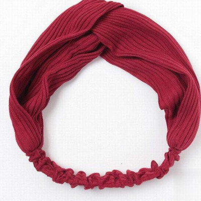 Băng Đô Vải Cài Tóc Thun Màu Đỏ Đô - Mã BD067