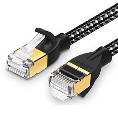 Ugreen UG50352NW117TK 2M màu Đen Cáp mạng LAN CAT6 bọc lưới cao cấp - HÀNG CHÍNH HÃNG