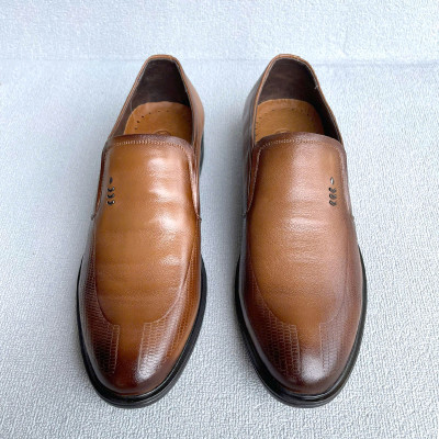 Giày Tây Nam Da Bò Không Dây Trường Hải 2 Màu Nâu, Đen GT304