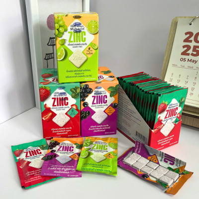 Kẹo Ngậm Mybacin Zinc Plus - Gói 9,4g (10 Viên) - Hàng Nhập Khẩu Thái Lan