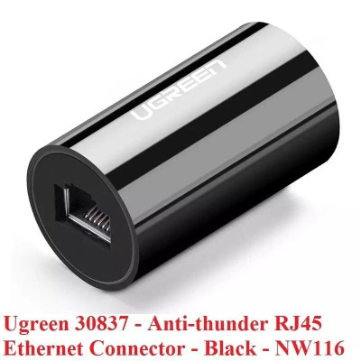 Ugreen UG30837NW116TK Màu Đen Đầu nối dài dây mạng nhựa PVC cao cấp - HÀNG CHÍNH HÃNG