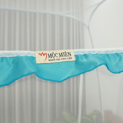 Mùng Chụp Màn Chụp Tự Bung Đỉnh Rộng Cao Cấp 1m8x2m có viền chân - Mộc Miên ( có 2 Cửa)