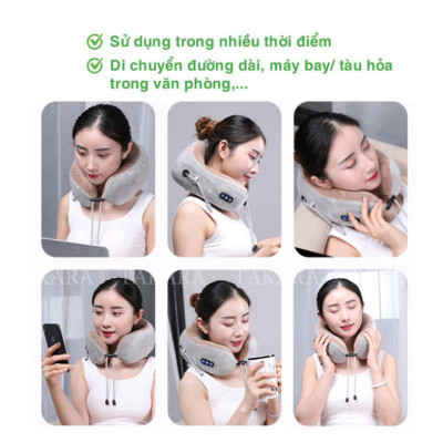 Gối Massage Cổ Vai Gáy, Gối Massage Cổ Chữ U, Gối Đeo Cổ Đa Chức Năng - Hàng Nhập Khẩu