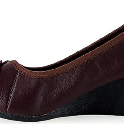 Giày Nữ Da Bò 5 Phân Huy Hoàng HT7943 - Nâu Đất