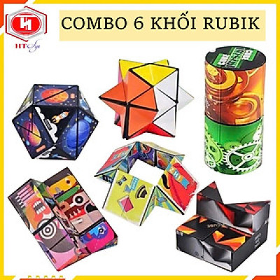 Đồ Chơi Rubik, Combo 6 Khối Rubik Biến Hình Khác Nhau, Đồ Chơi Thông Minh Cho Bé