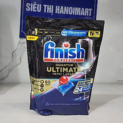 60 Viên rửa chén Finish Quantum Dishwasher Tablets 14x chức năng