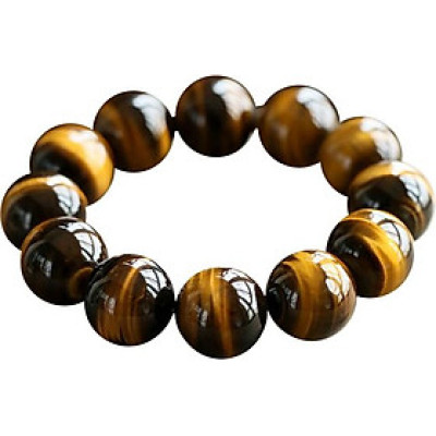 Vòng tay phong thủy đá mắt hổ nâu MS07