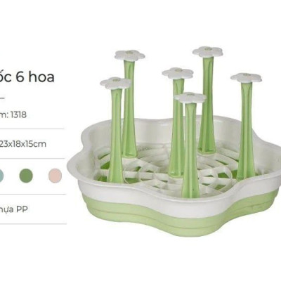 Khay úp ly, khay úp cốc 6 - 8 - 10 nhánh để ly - Tháo ráp tiện lợi, nhựa cao cấp chống bám bẩn 28  (VNM6219)
