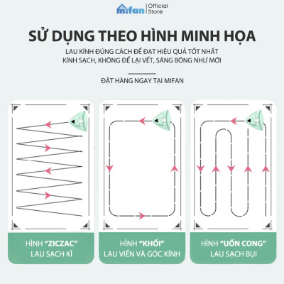 Bộ Lau Kính 2 Mặt Nam Châm Thông Minh MIFAN - Làm sạch cửa kiếng hai mặt nhà cao tầng chung cư - Nút điều chỉnh lực hút - Hàng chính hãng