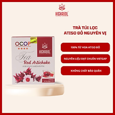 Trà Atiso đỏ nguyên vị Hichagol 100% từ thiên nhiên, hỗ trợ giảm cân, giảm cholesterol,...