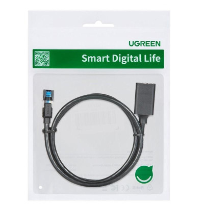 Ugreen UG50199NW192TK 1M Cat8 40Gbps Cáp nối dài mạng Lan - HÀNG CHÍNH HÃNG