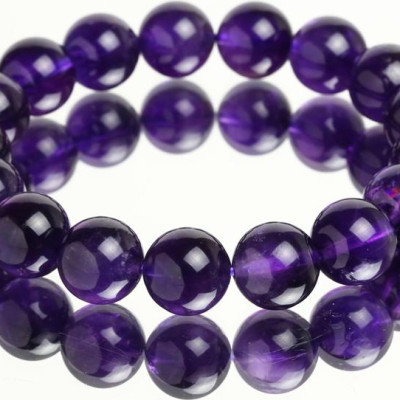 Vòng đeo tay nữ Vòng tay đẹp hợp mệnh Hỏa, Thổ Vòng tay đá phong thủy Thạch anh màu Tím