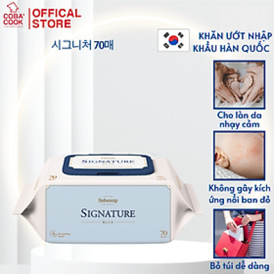 Khăn Ướt Nhập Khẩu Hàn Quốc Bebesup Signature 70 Tờ/Gói Thương Hiệu Bebesup