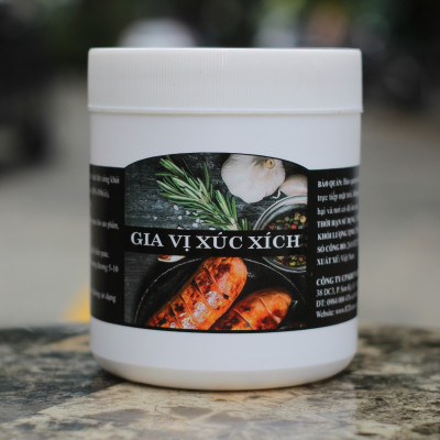 Gia vị chế biến Xúc Xích hộp 1 Kg thành phần hữu cơ tự nhiên lành tính chính hãng R2D.