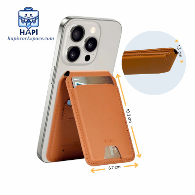 Ví đựng thẻ từ tính hàng chính hãng WiWU Wi-MW005 Mag Wallet FM: Chống quẹt thẻ trộm, tương thích Apple Find My