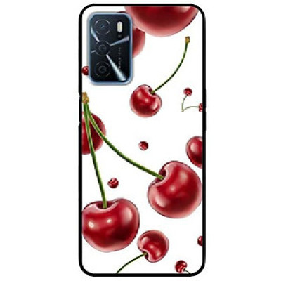 Ốp lưng dành cho Oppo A16 mẫu Cherry Nền Trắng